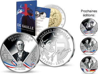 Collection De Gaulle - L’Homme et son destin, découvrez la frappe « Charles de Gaulle Président de la République », première pièce de la collection